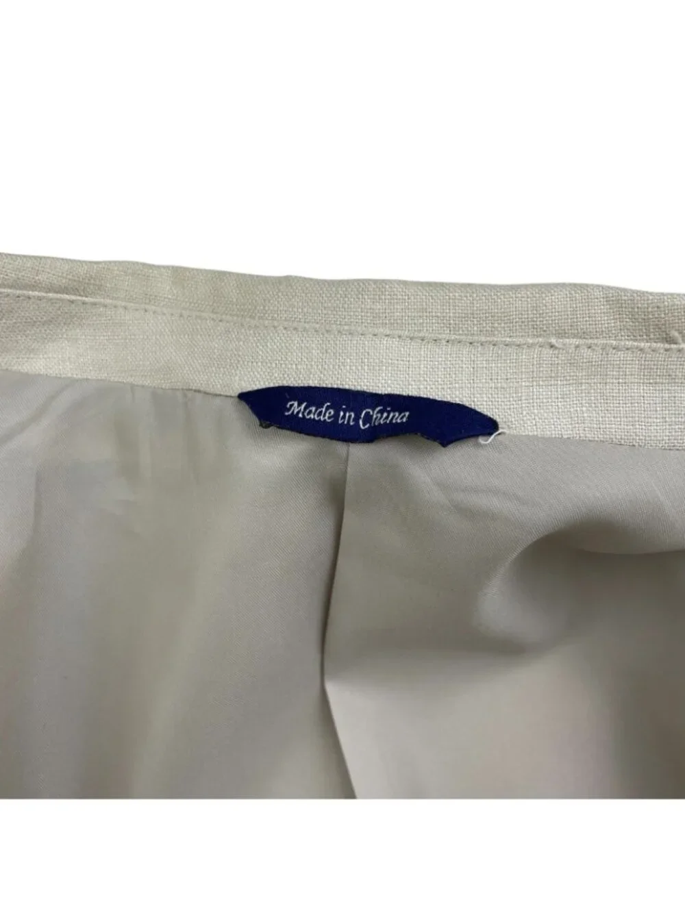Alan Flusser Men’s 100% Linen 2-Button Blazer Jacket Beige • 46R | XL